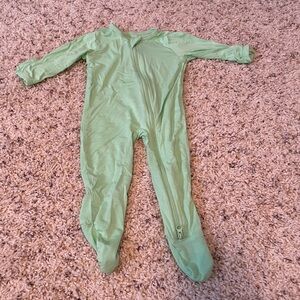 Guisby Bamboo 0-3month Footie Pajamas Mint Green